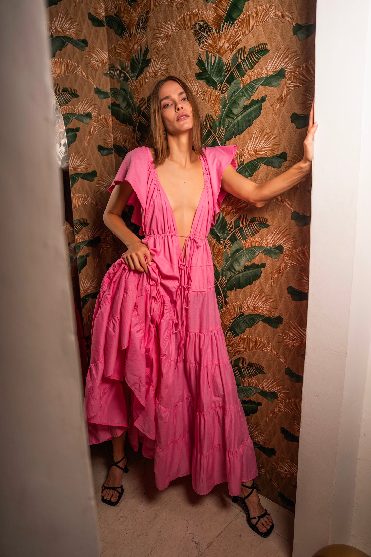 Oread Maxi Dress in Hot pink - Realm