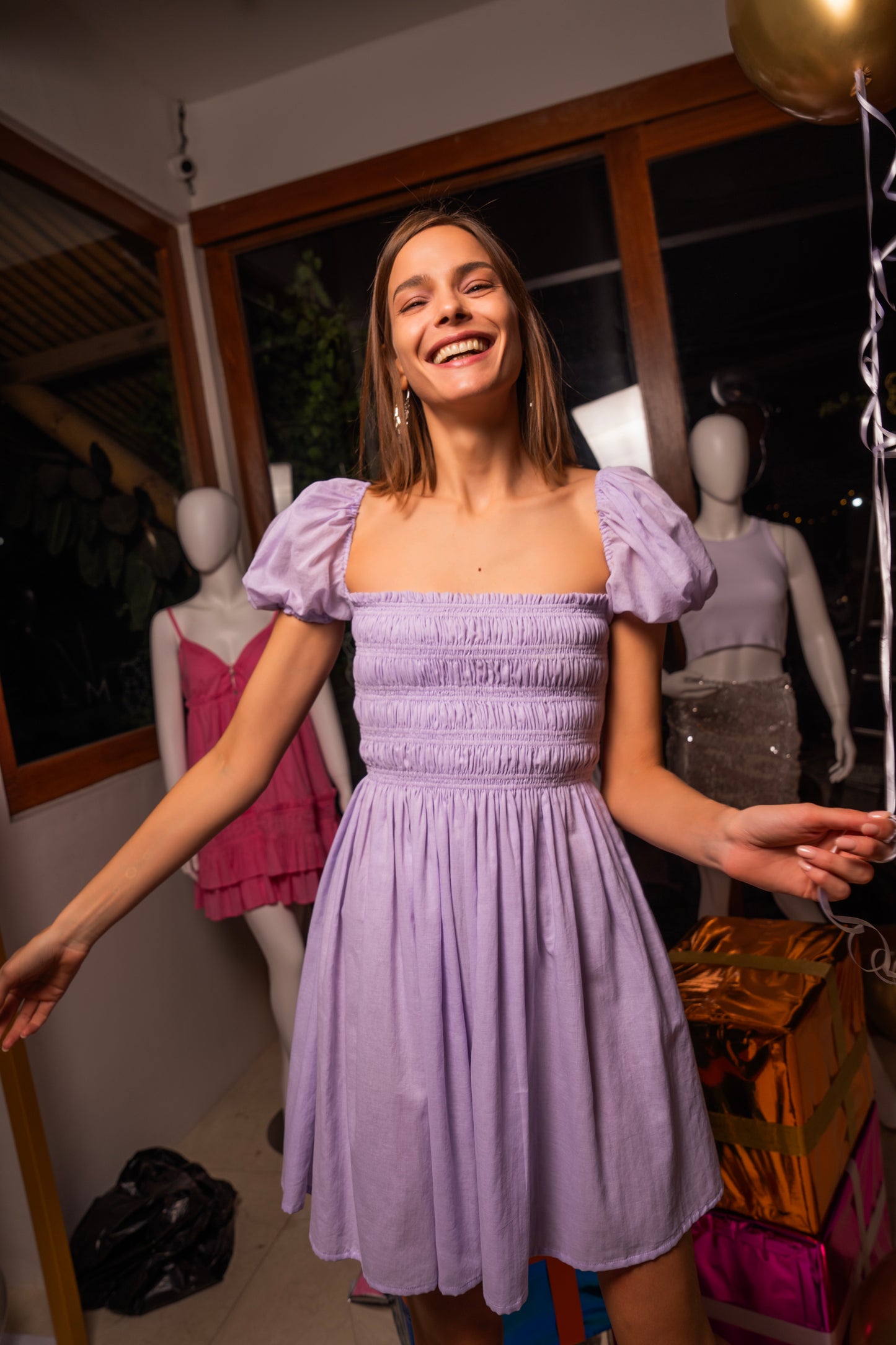 Ethereal Mini Dress in Lilac