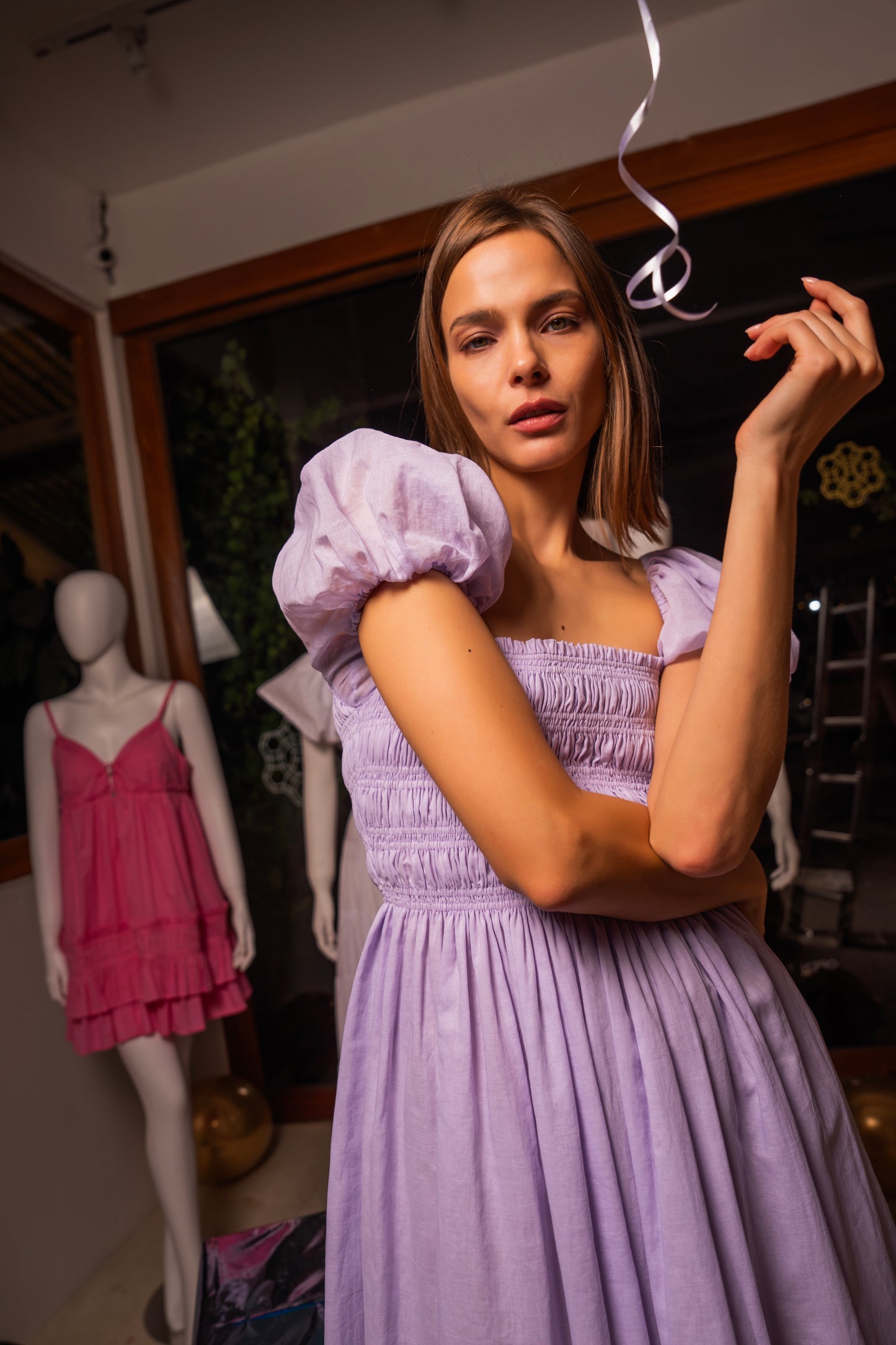 Ethereal Mini Dress in Lilac