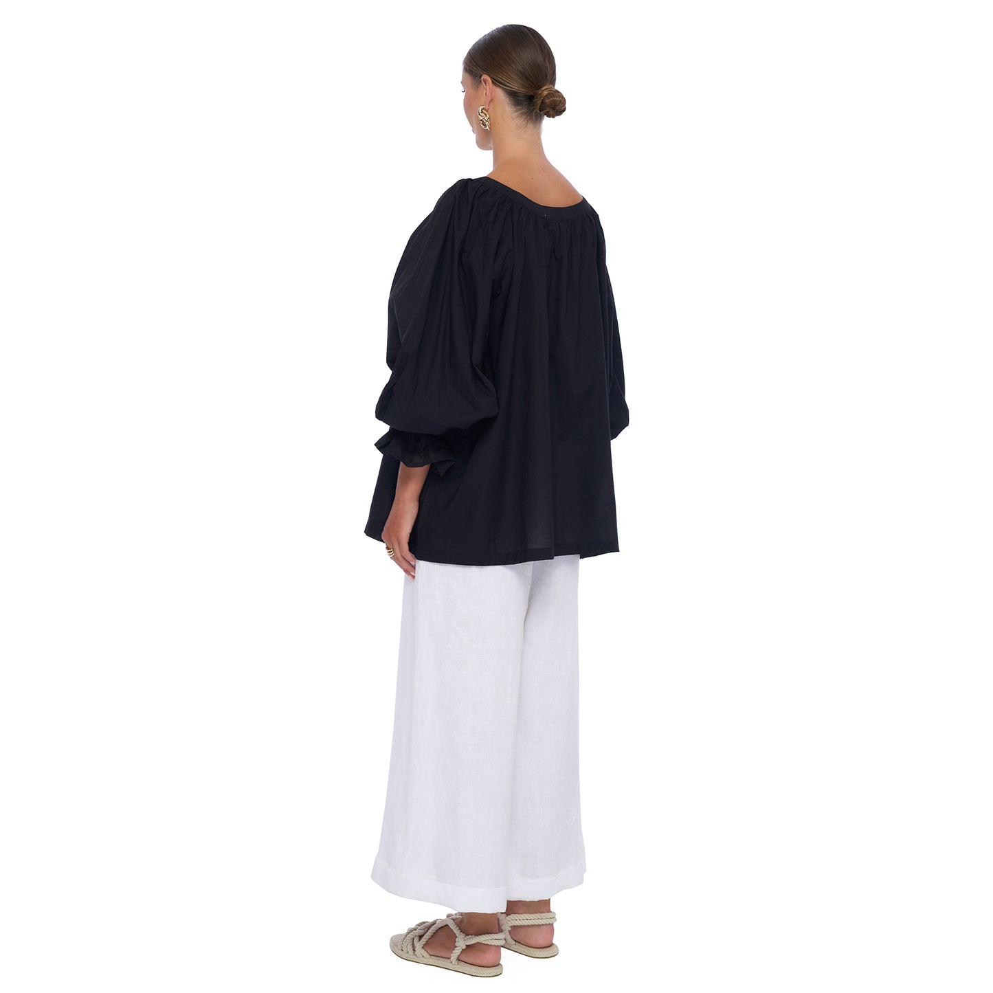 Bloom Blouse in Black - Realm