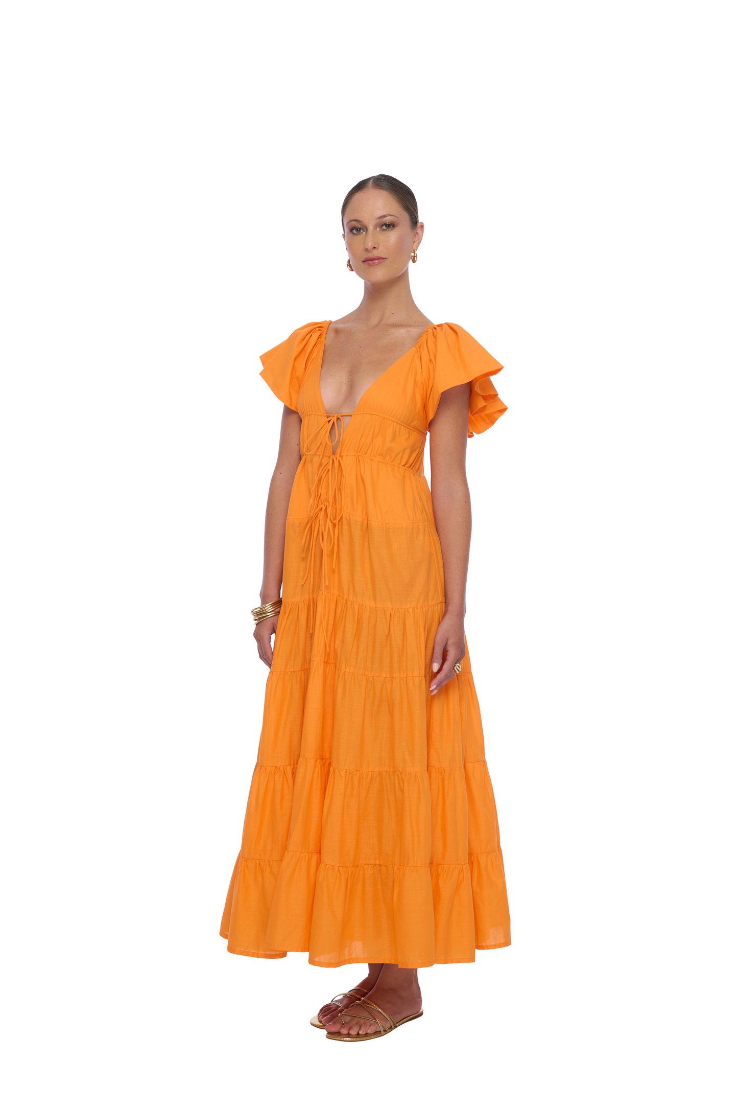 Oread Maxi Dress in Orange - Realm