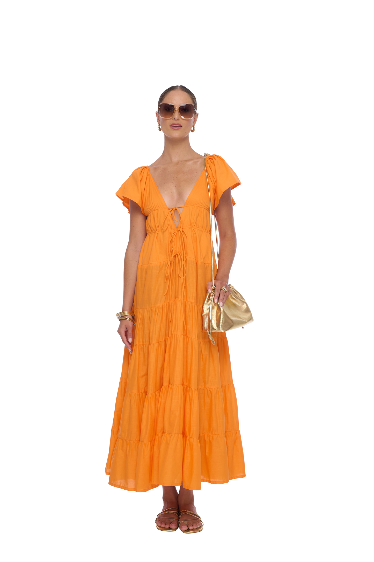 Oread Maxi Dress in Orange - Realm