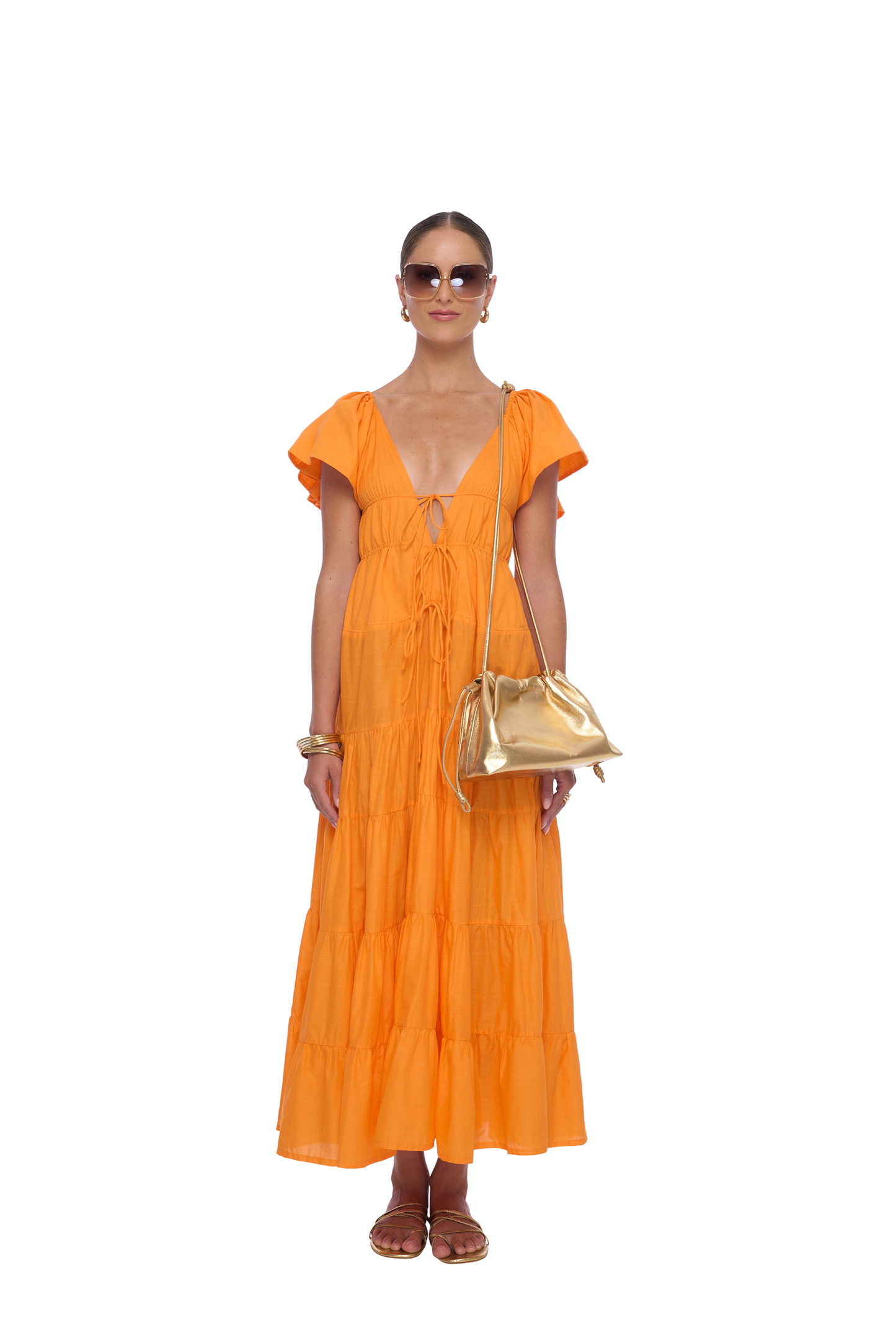Oread Maxi Dress in Orange - Realm