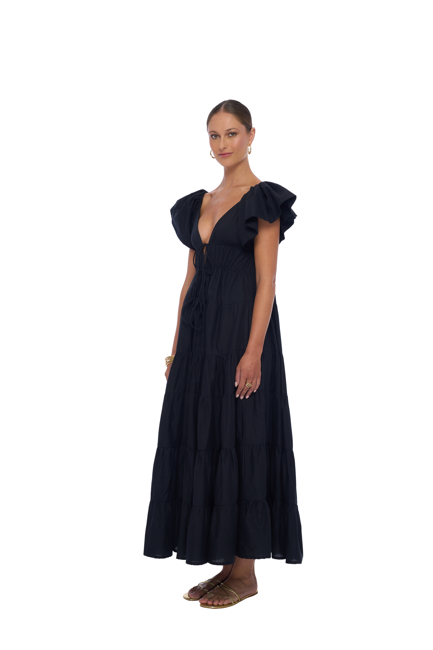 Oread Maxi Dress in Black - Realm