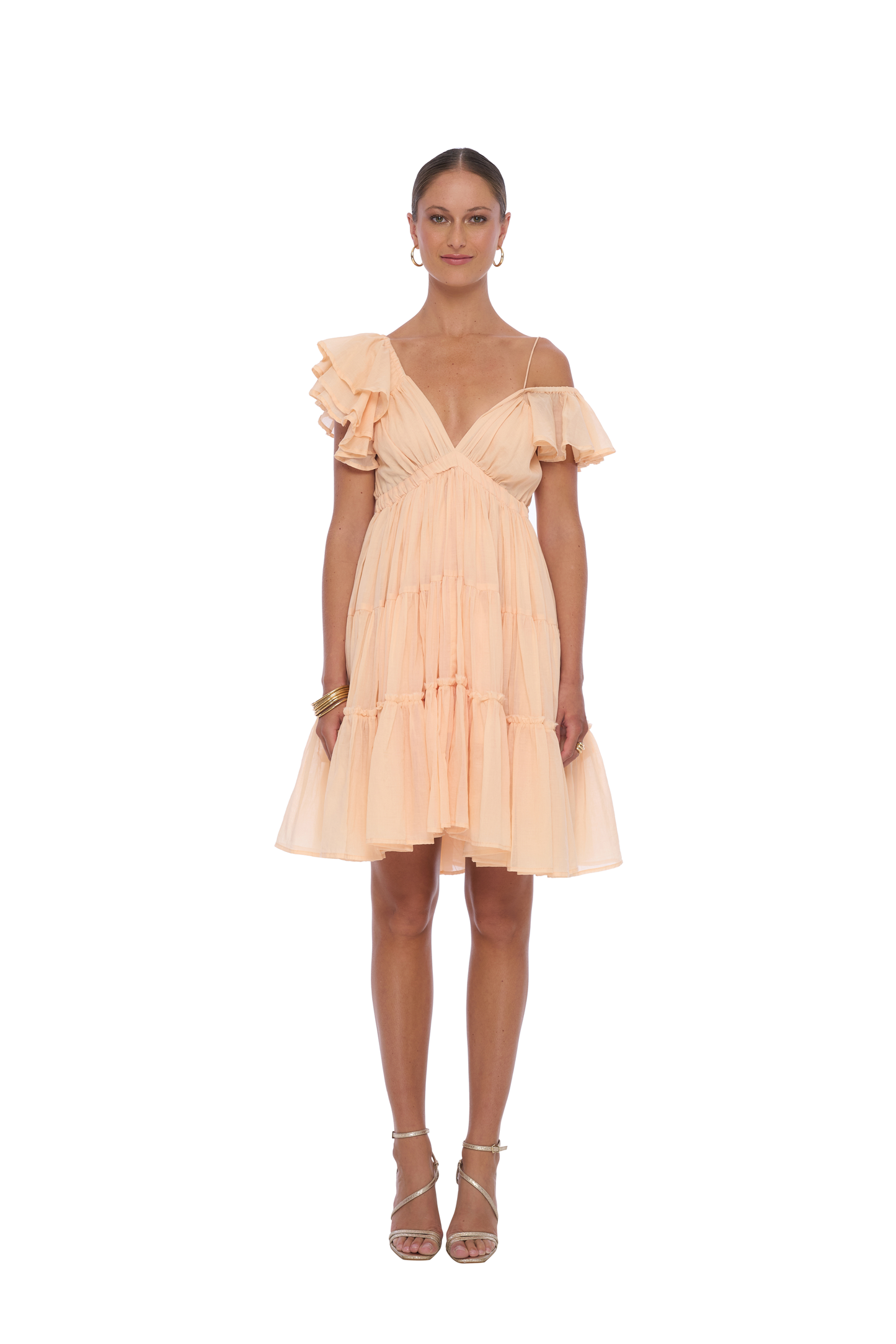 Astrid Mini Dress in Peach - Realm