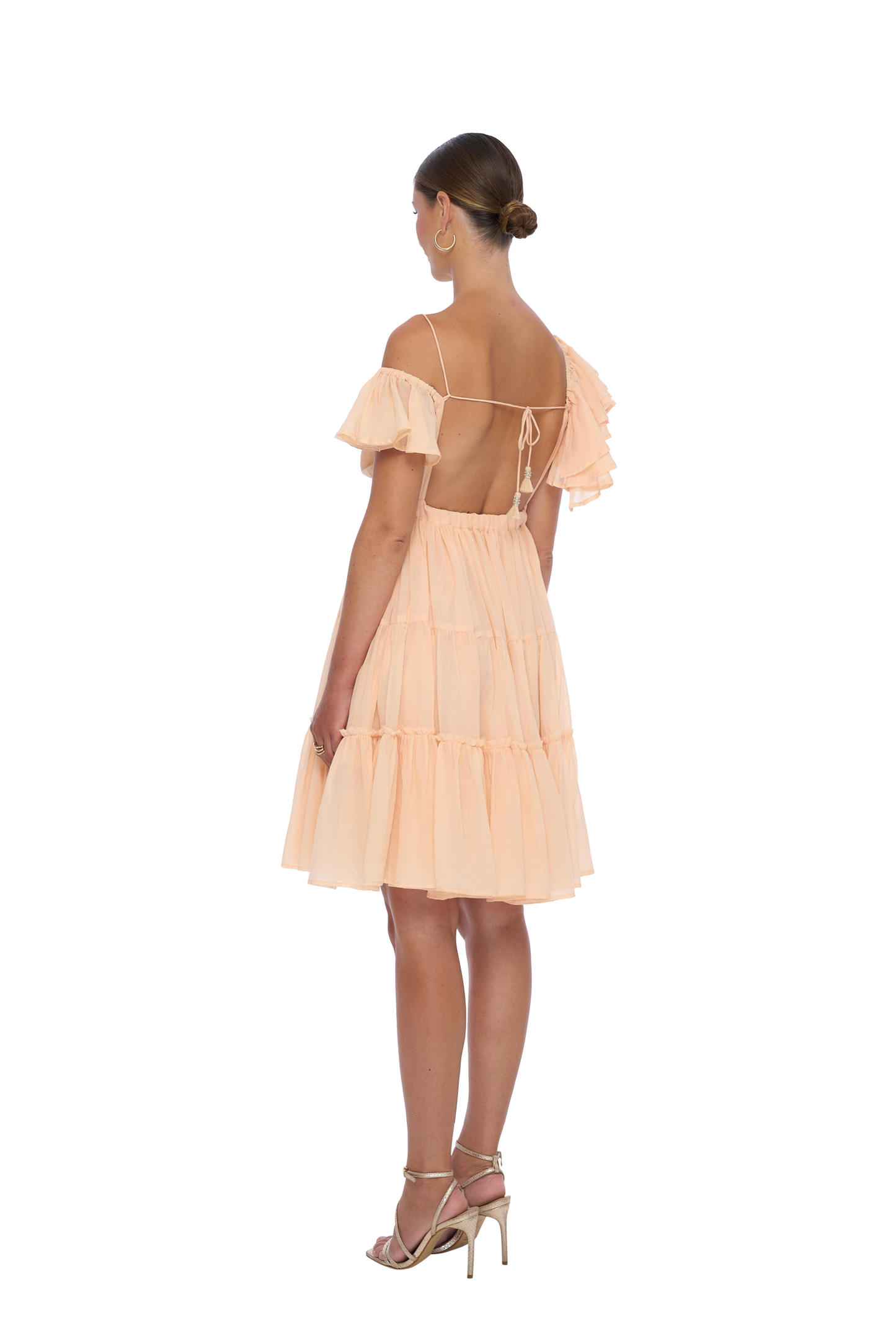 Astrid Mini Dress in Peach - Realm