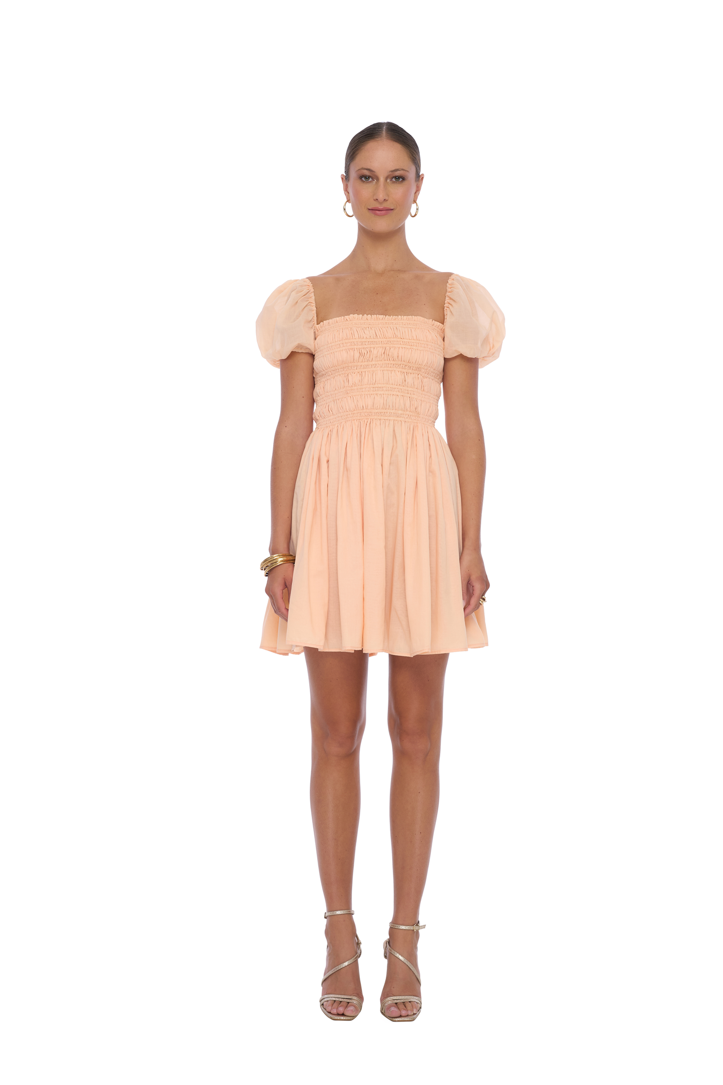Ethereal Mini Dress in Peach - Realm