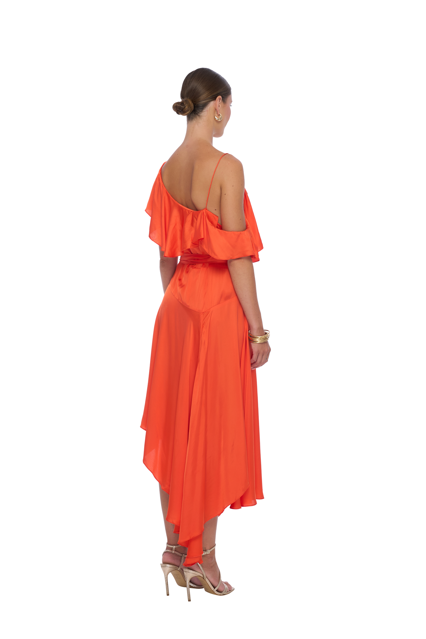 Camellia Wrap Dress in Red - Realm
