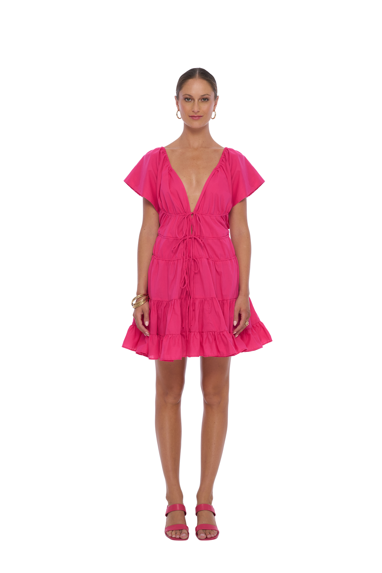 Azalea Mini Dress in Hot Pink - Realm