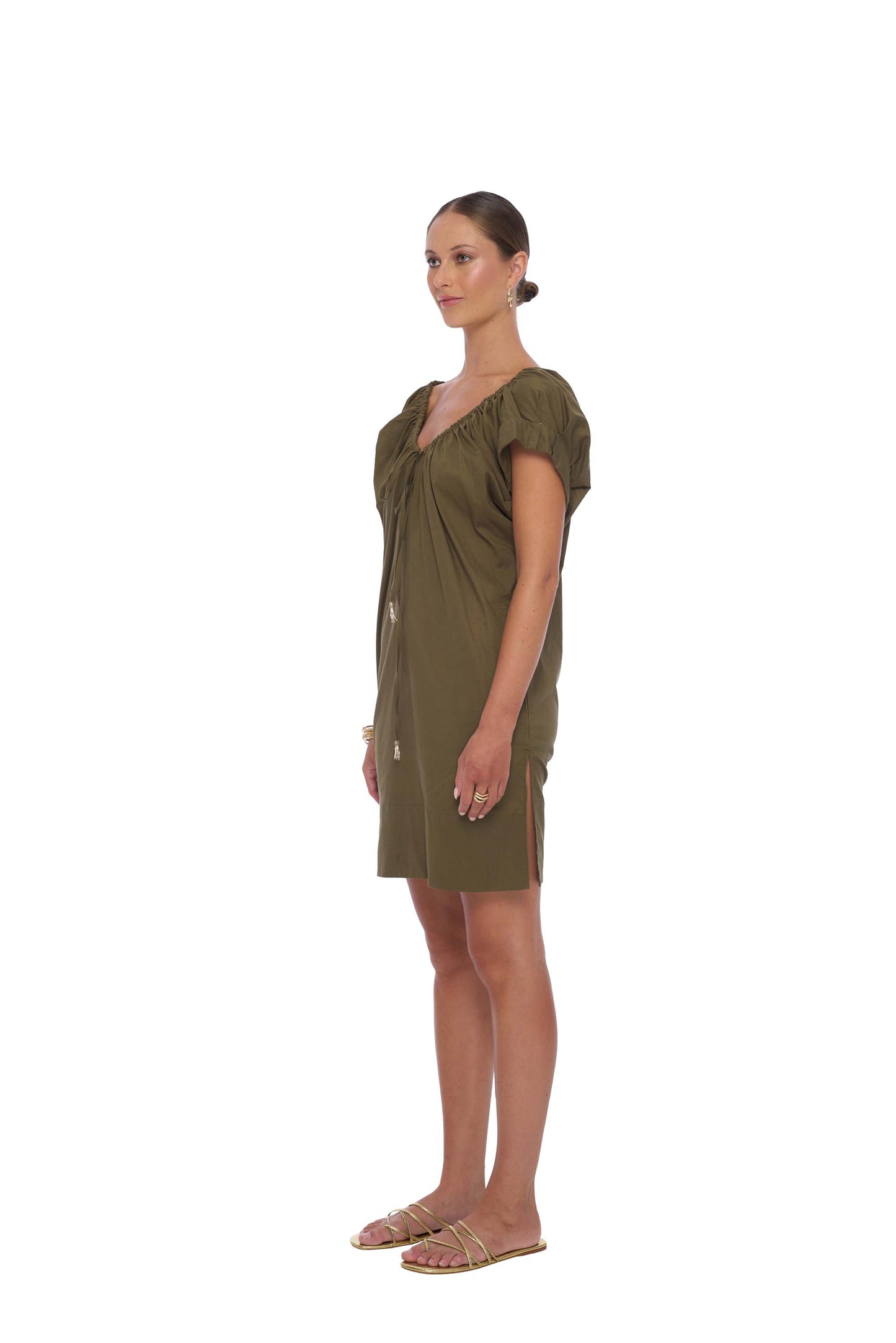 Pomelo Beach Cover up in Olive - Realm