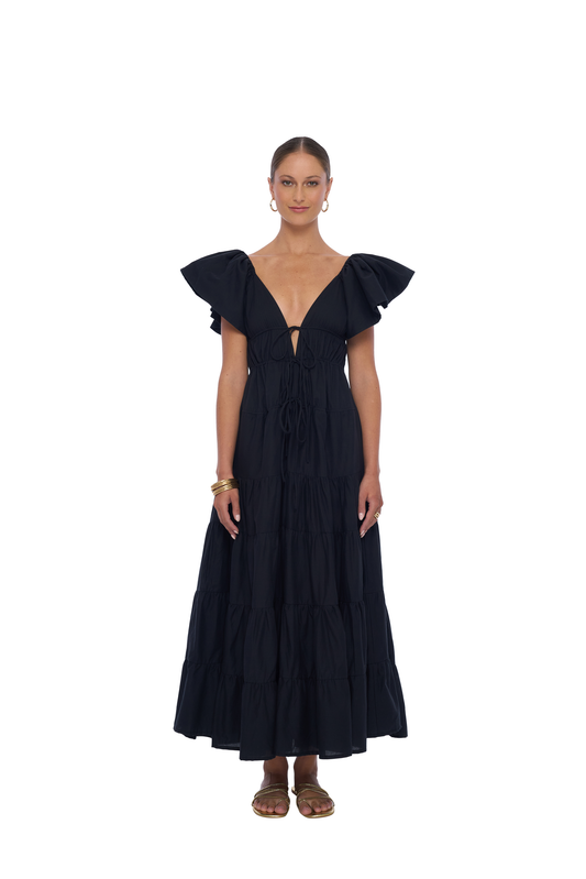 Oread Maxi Dress in Black - Realm