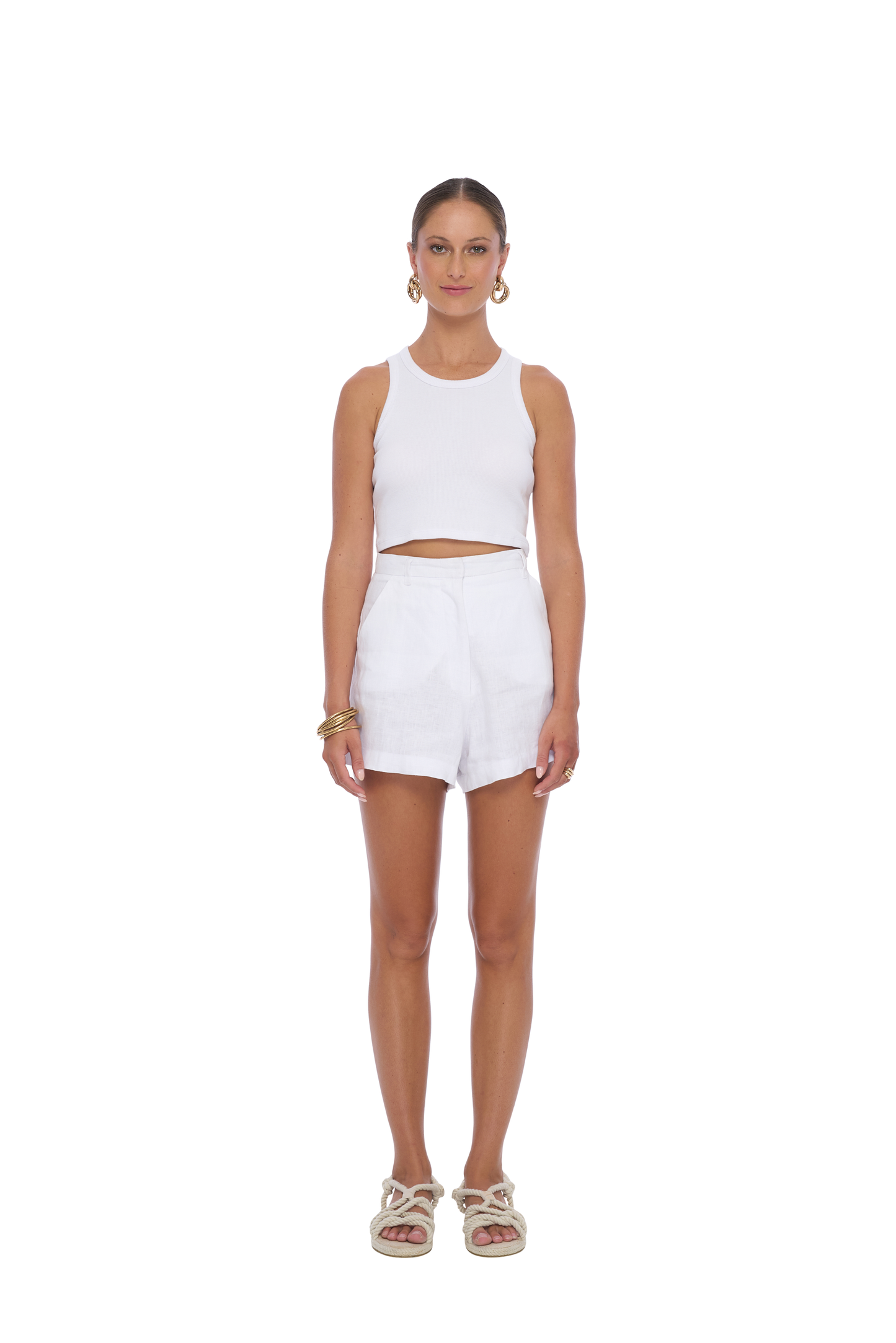Halo Crop Top in White - Realm