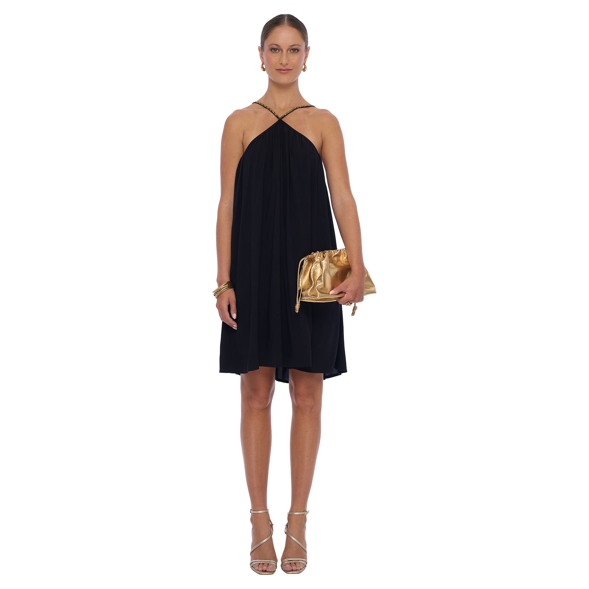 Nixie Mini Dress in Black - Realm