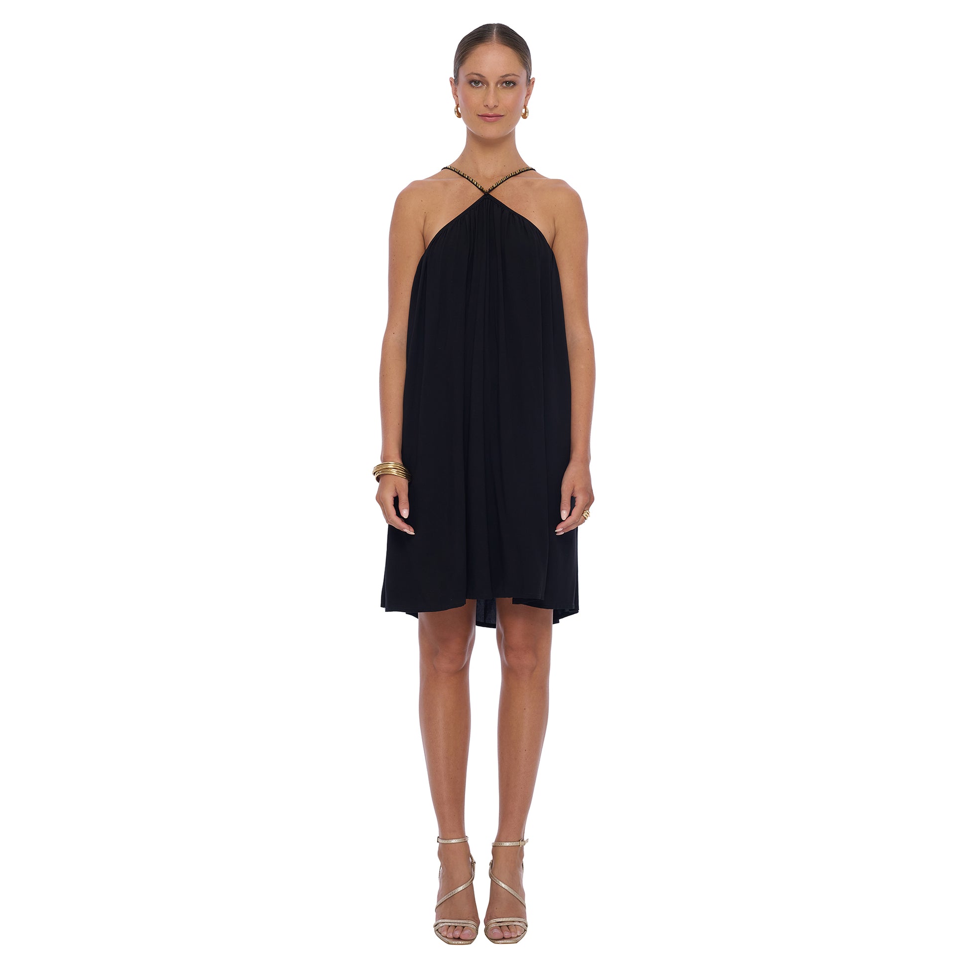 Nixie Mini Dress in Black - Realm